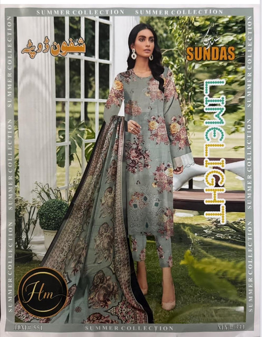 3 PIECE EMBROIDERED LAWN COLLECTION