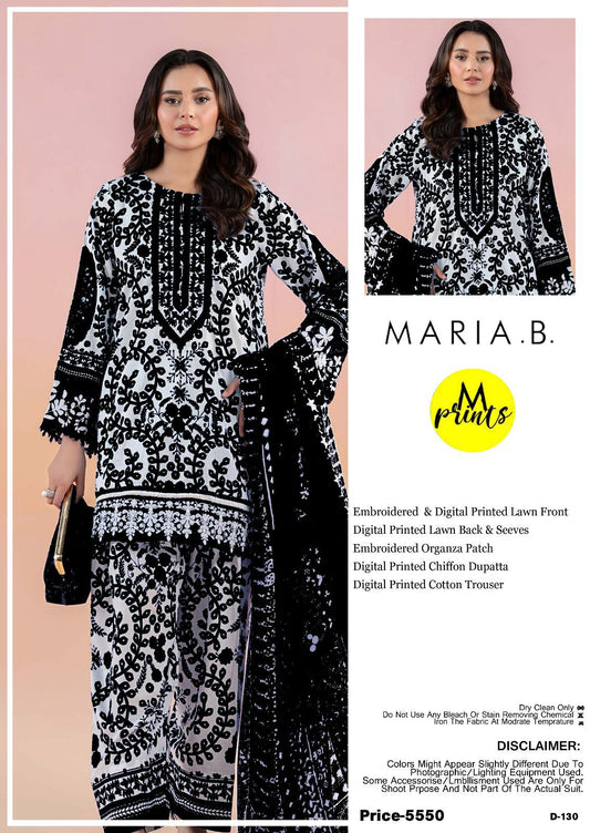 3 PIECE MARIA B LUXURY LAWN COLLECTION