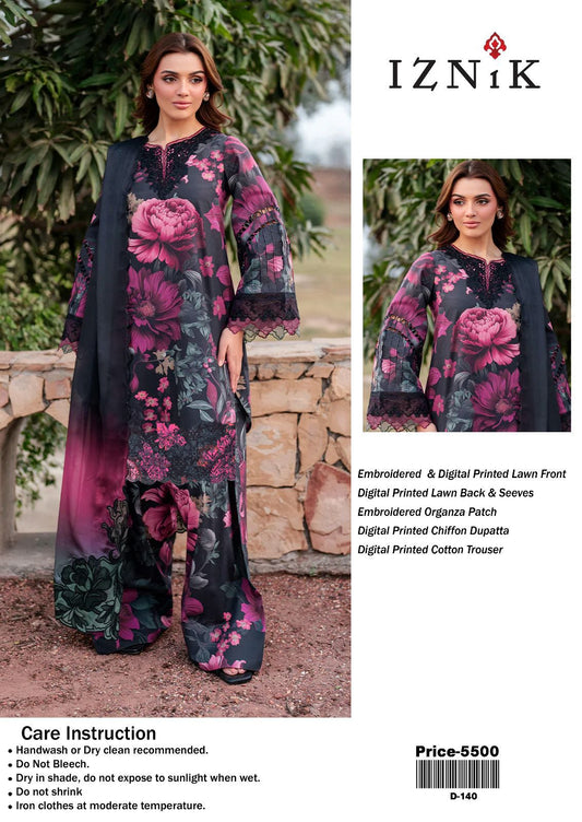 3 PIECE IZNIK LUXURY LAWN COLLECTION