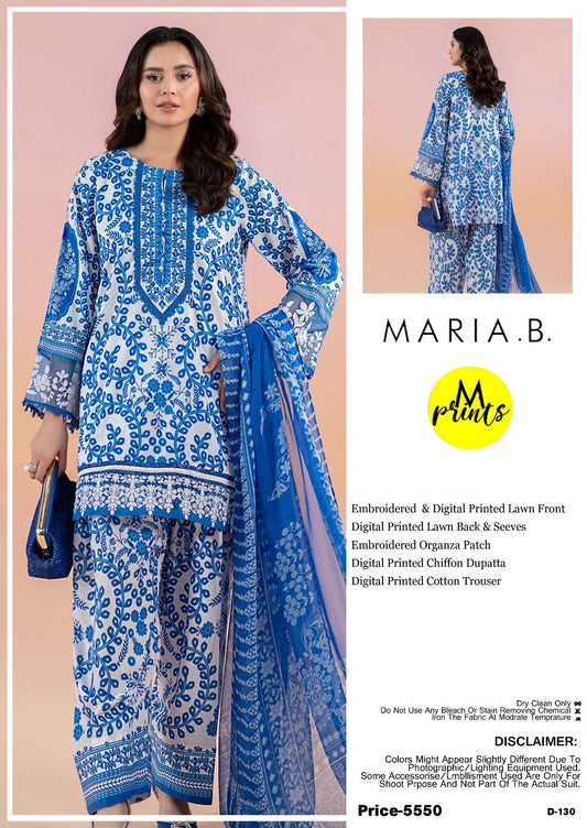 3 PIECE MARIA B LUXURY LAWN COLLECTION