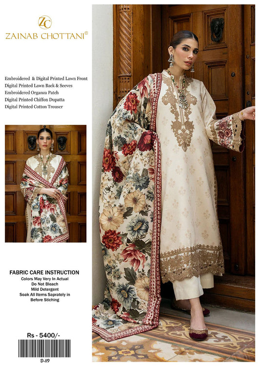 3 PIECE ZAINAB CHOTTANI LUXURY LAWN COLLECTION