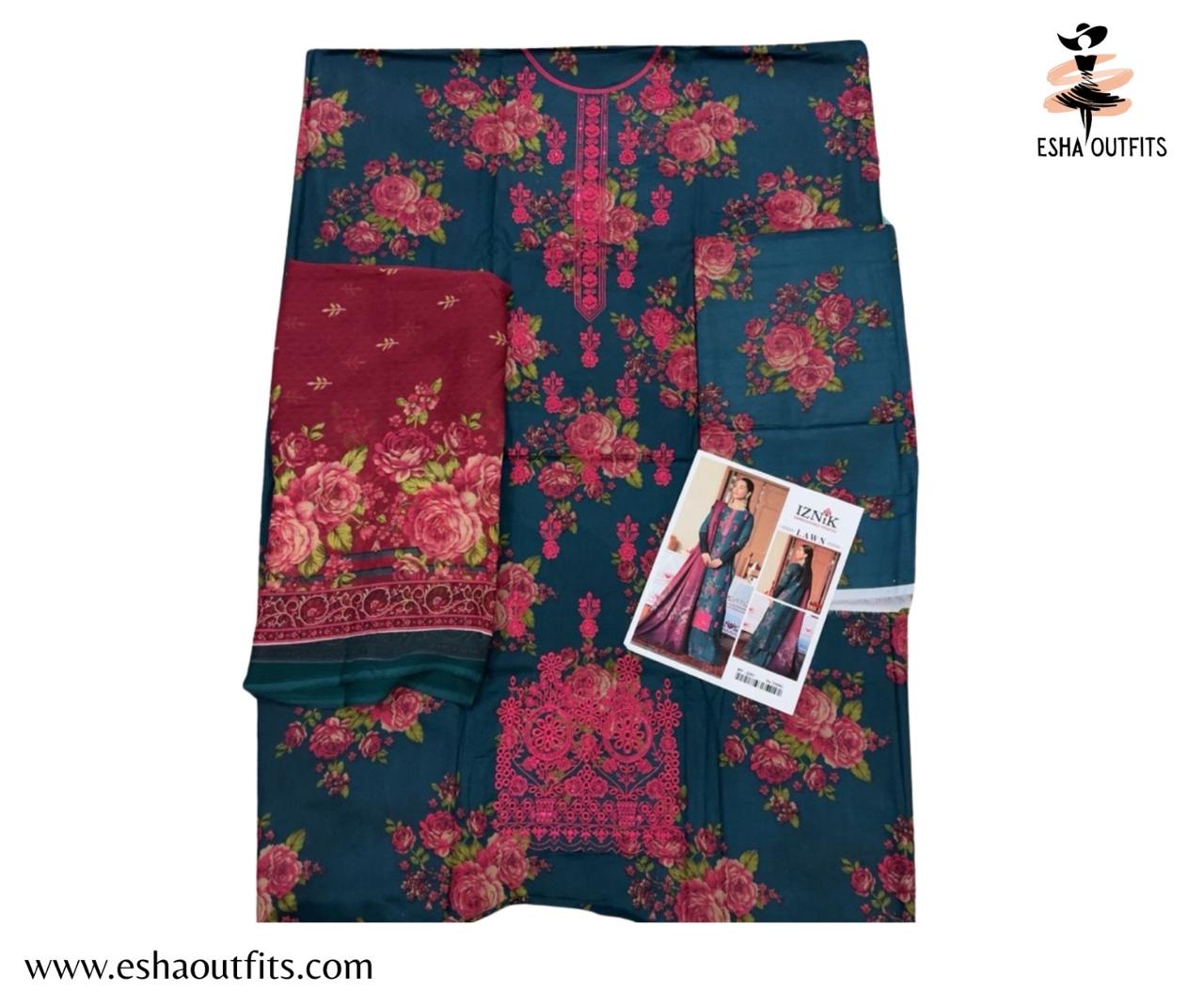 IZNIK / 3 PIECE EMBROIDERED  LAWN COLLECTION
